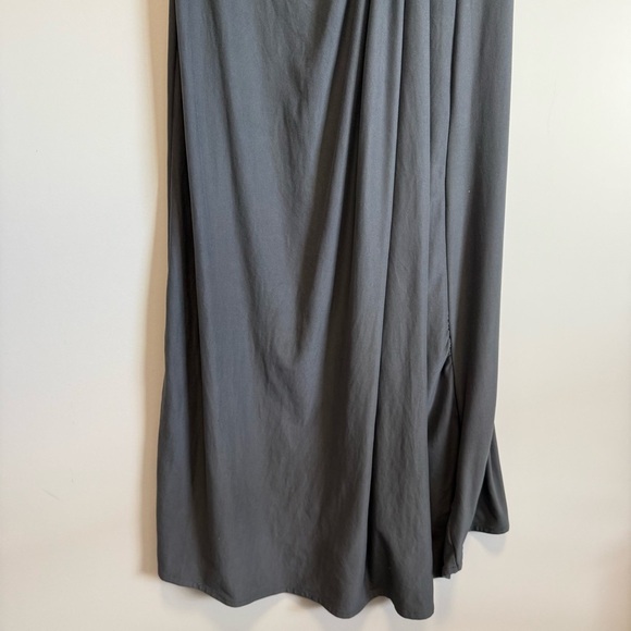 ORANGE CREEK Gray Knot Waist Maternity Maxi Dress S Small Short Sleeve - Picture 5 of 9